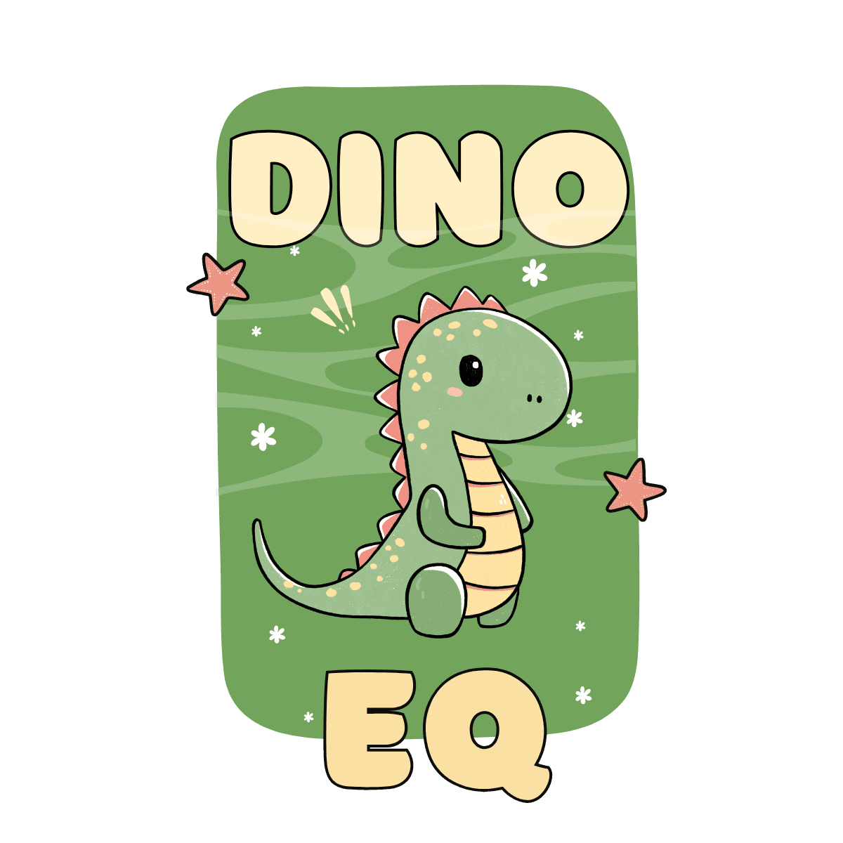 Friendly dinosaur character for Dino EQ emotional learning